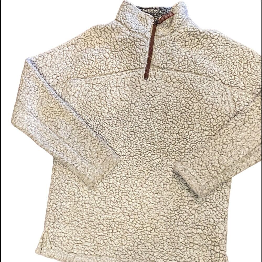 True Grit Women' s Size Small Oatmeal Quarter Zip Fleece Top